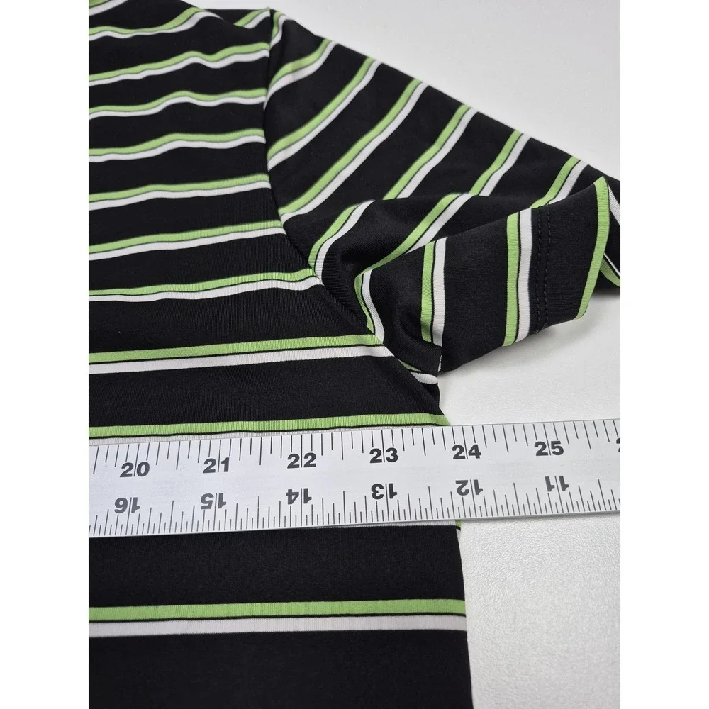 Polo Ralph Lauren Polo Shirt Mens XL Black Green Striped Performance Golf Pony